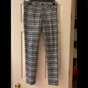 H & M Divided Black & White Print Skinny Jeans